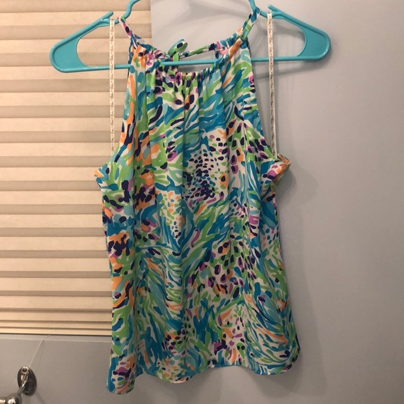 Lilly pulitzer halter tie back top - Picture 1 of 2